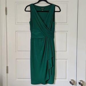 Lauren Ralph Lauren Green Asymmetrical Dress Sz 4